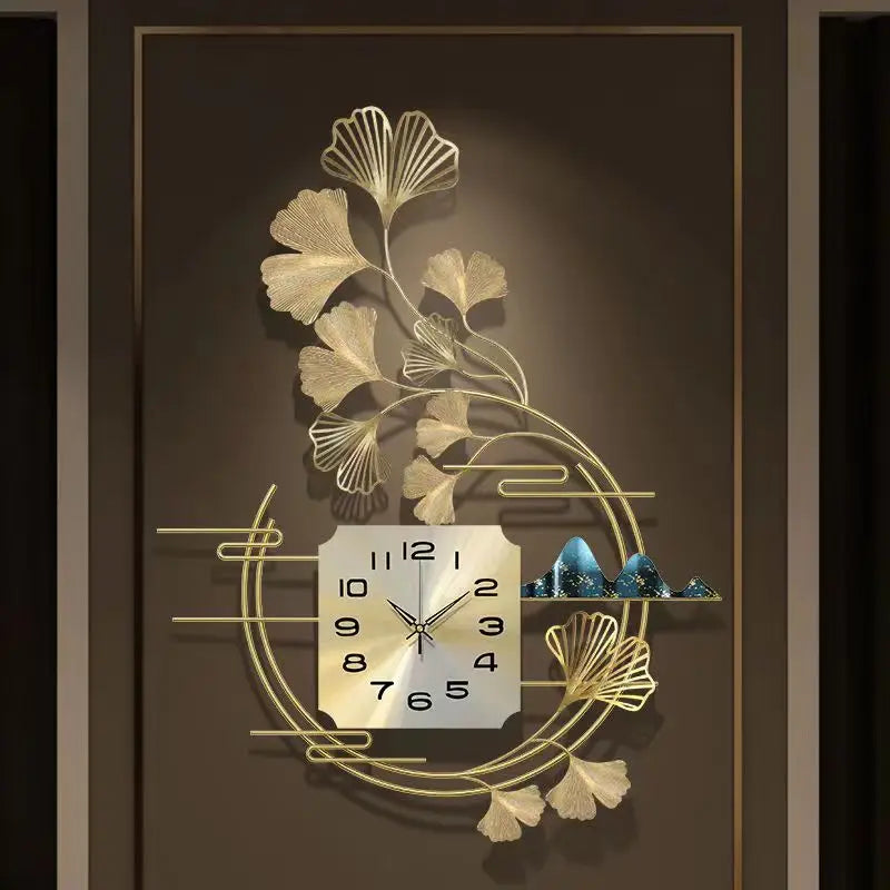 Nordic Light Luxury Silent Wall Clock – Modern Hanging Clock for Living Room, Porch, and Home Decoration