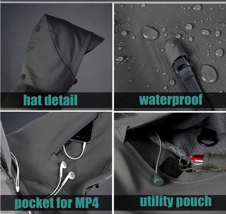 Men's Winter Jacket – Waterproof, Warm Outdoor Coat with Fleece, Velvet-Lined, Casual Thicken Mountaineering Outerwear Aragorn