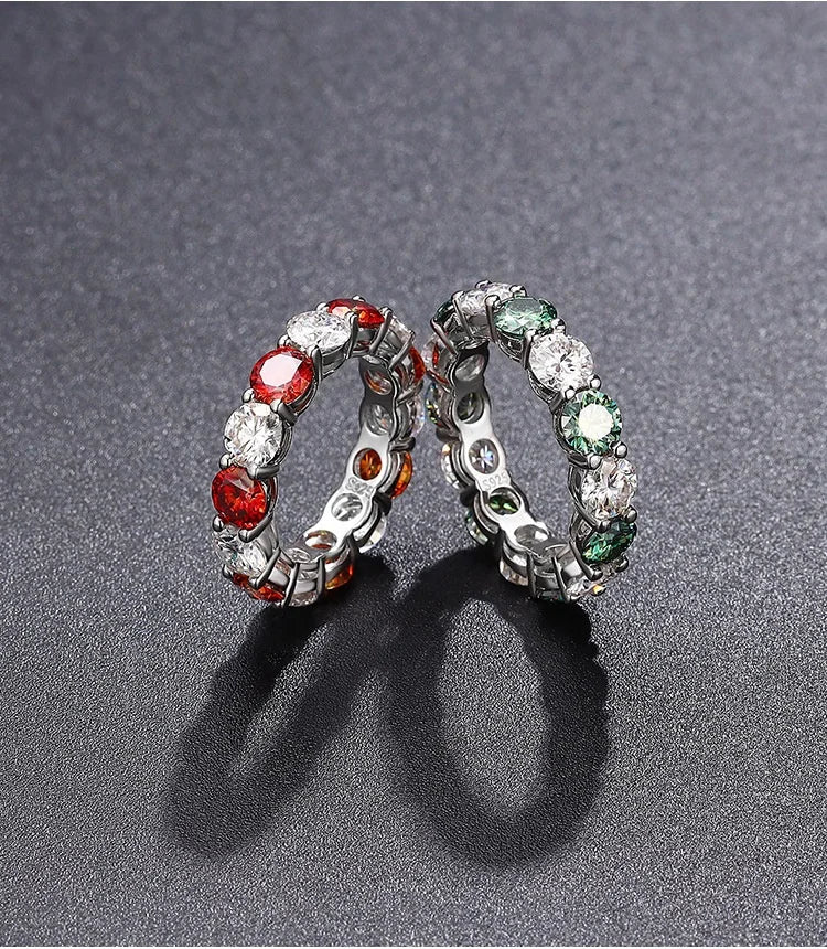0.5Ct S925 Silver Moissanite Couple Rings | Single Row Diamond Design | Perfect for Birthdays & Special Occasions Katherine