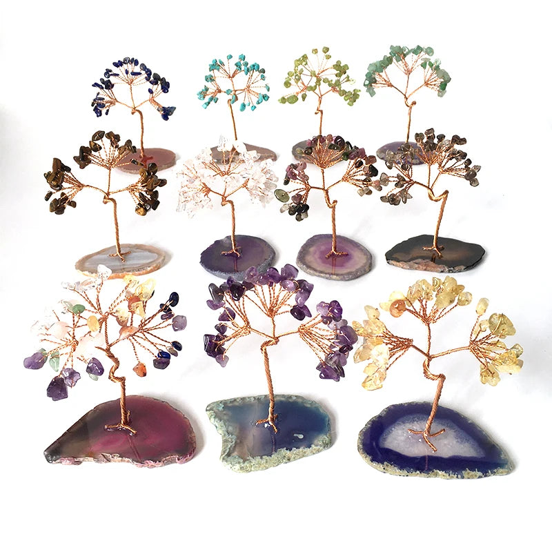 Crystal Money Tree – Natural Amethyst Tree with Healing Stones for Positive Energy, Feng Shui, and Home Decor