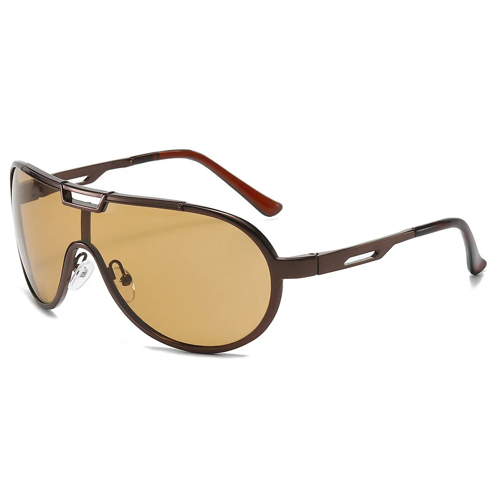 High-End Oversized Metal Frame Sunglasses - Shades for Men & Women, Perfect for Driving Rowan