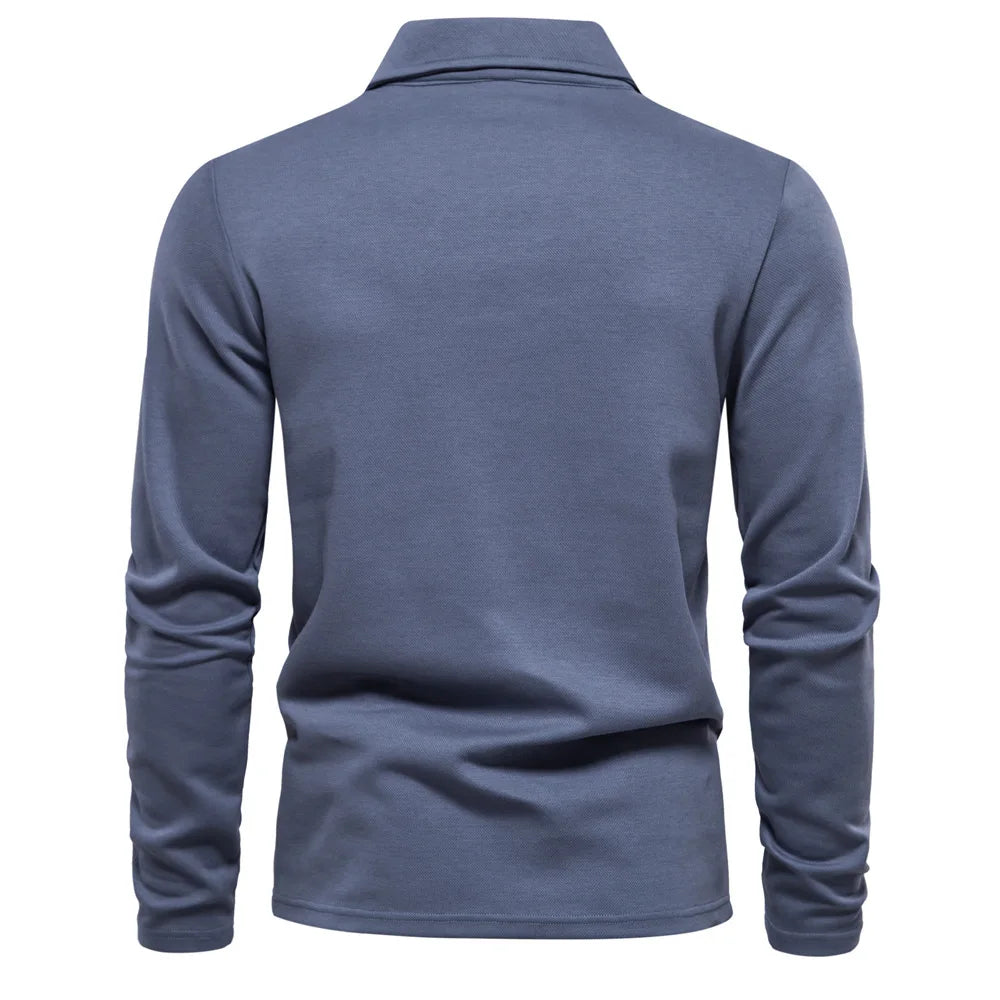 Men's Cotton V-Neck Long Sleeve T-Shirt - Casual and Comfortable Tops for Everyday Wear Owen