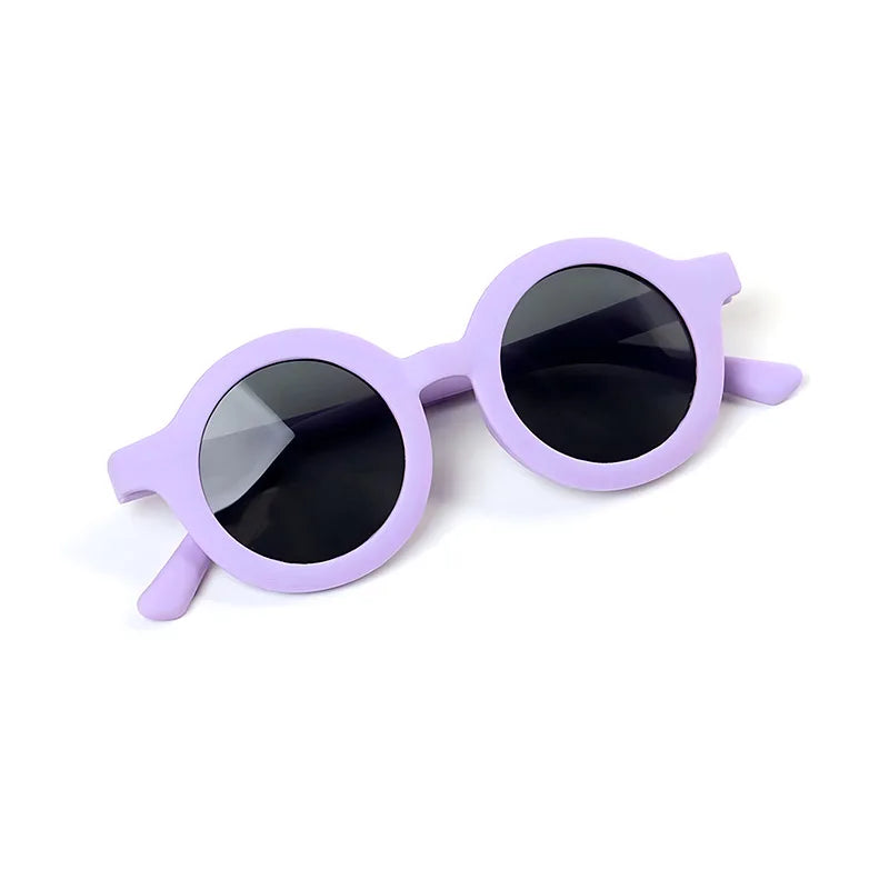 Cute Round Polarized Kids Sunglasses - Flexible TPEE Frame | CAT3 UV Protection for Girls & Boys Toby