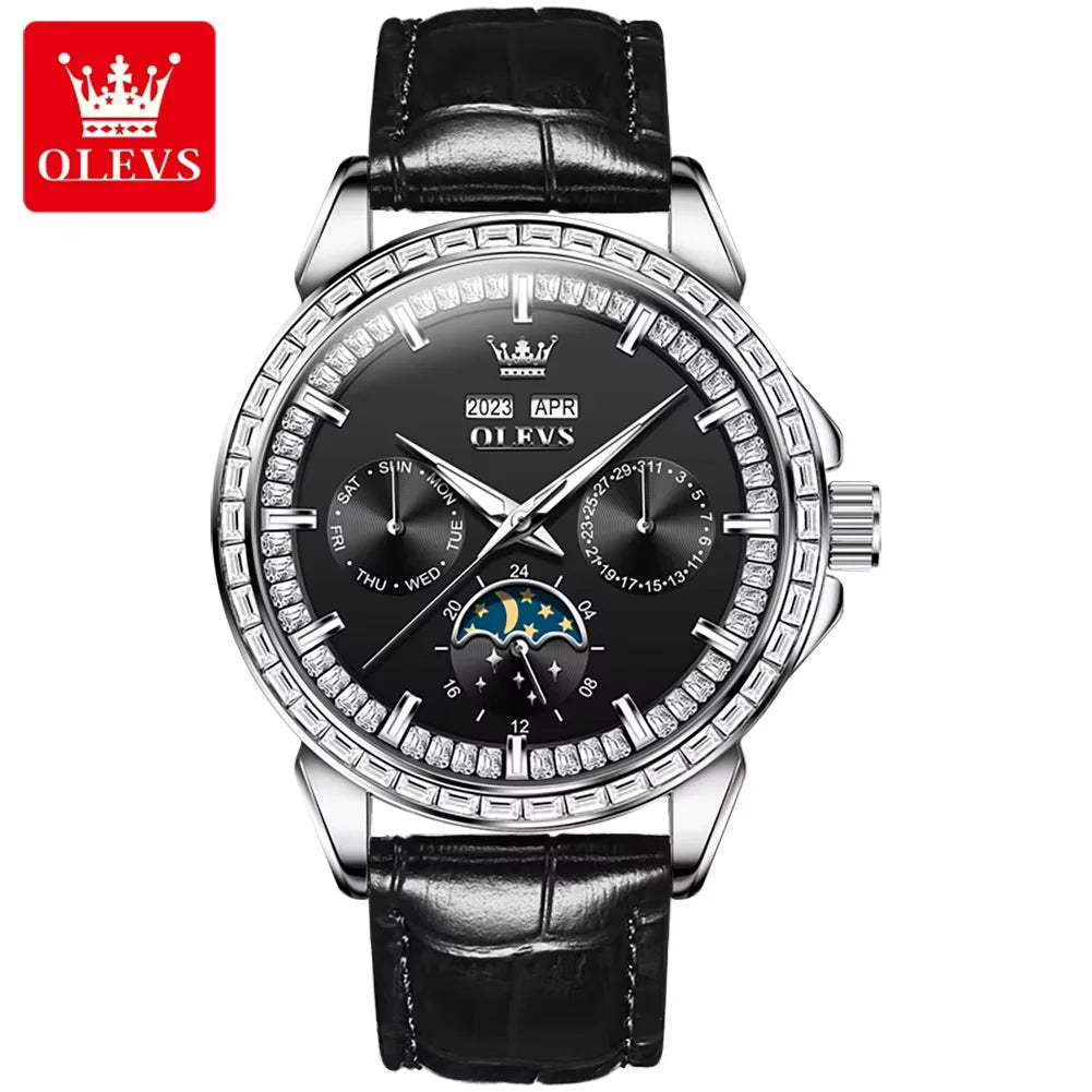 OLEVS 6695 Men's Luxury Watch - Automatic Mechanical, Waterproof, Business Dress Style
