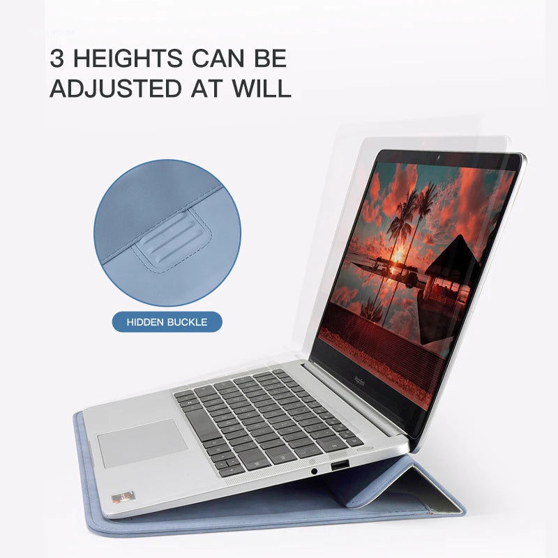 Laptop Sleeve Bag – Waterproof Case for MacBook M1 Air/Pro, Huawei, ASUS, Dell 13-Inch Notebook with Stand