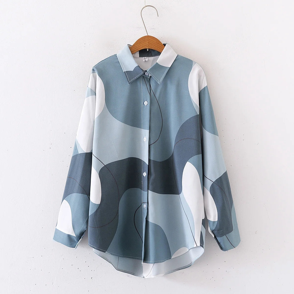 Women's New Floral Print Lapel Long-Sleeve Shirt – Loose-Fit, Trendy, and Stylish Design Relyn