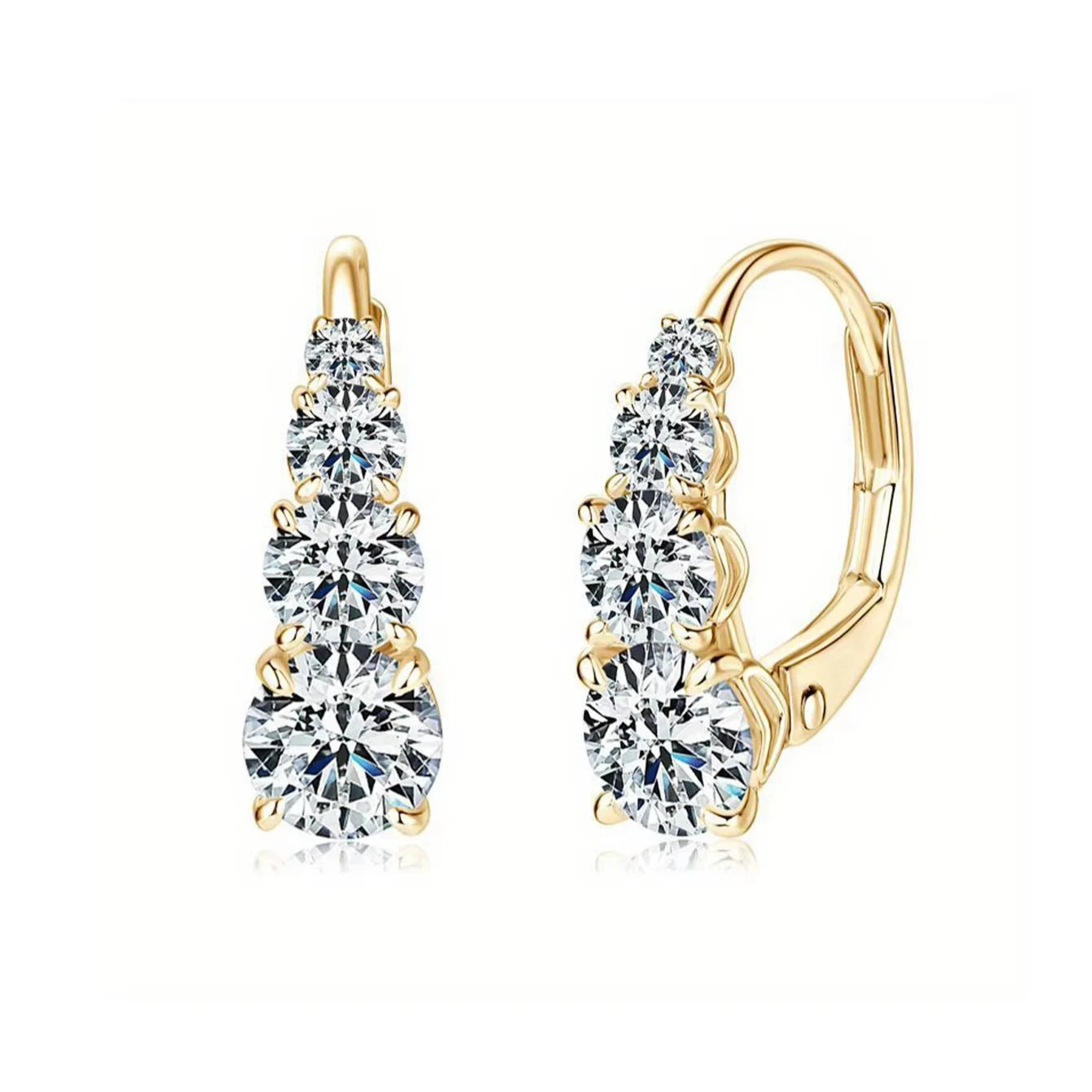 Elegant Moissanite Earrings | D/VVS Round Heart GRA Cut 925 Sterling Silver Unique Design Ellie