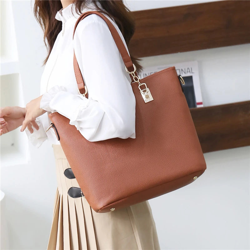 Women's Summer Handbags - 3-Piece Shoulder Bag Set | Stylish & Simple Ladies' Tote, Crossbody, and Purse Buyeon