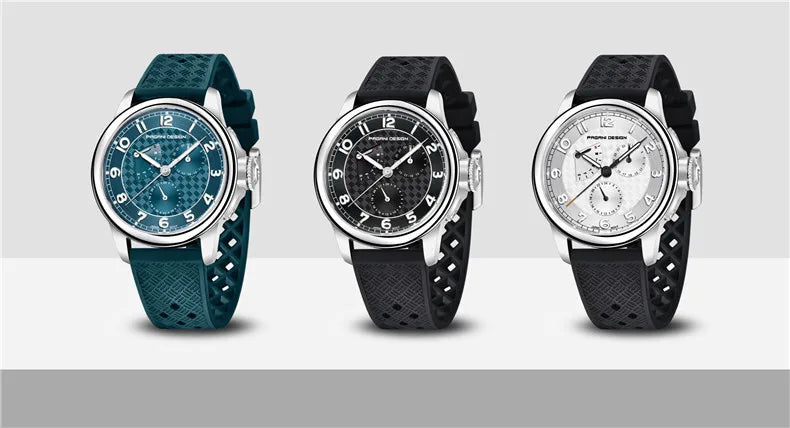 PAGANI DESIGN 1780 Men's Quartz Watch - Sapphire Crystal, Japan Movement, 100M Waterproof, Calendar, Stylish Relogio Masculino