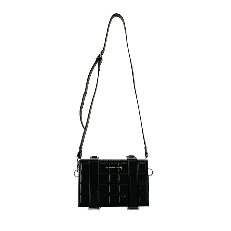 High-End Korean Leather Box Bag – Top-Quality Mini Messenger Bag for Women, Trendy Small Square Handbag with Stylish Design Aline
