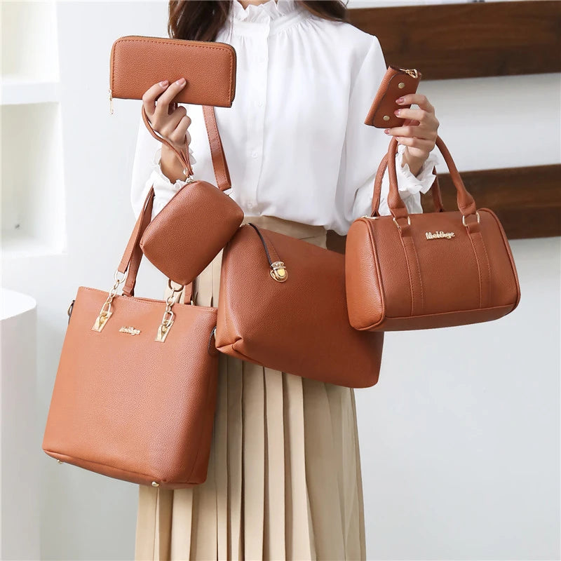 Women's Summer Handbags - 3-Piece Shoulder Bag Set | Stylish & Simple Ladies' Tote, Crossbody, and Purse Buyeon