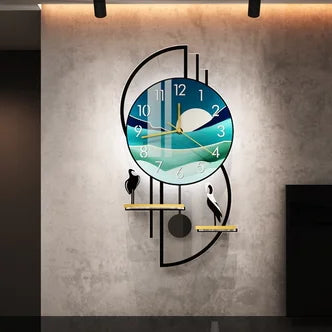 Modern LED Wall Clock with Night Light – Decorative Hanging Clock for Living Room, Home, Office