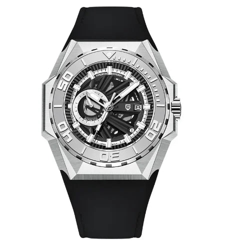 PAGANI DESIGN PD‑YS007 Men’s Automatic Mechanical Watch | Large Dial Calendar Wristwatch, Stainless Steel Luxury Timepiece