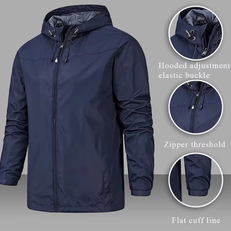 Men's Waterproof Biker Jacket – Windbreaker Raincoat for Hiking, Camping & Climbing Severus