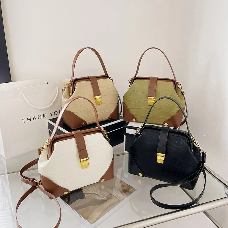 Women's Designer Handbags - Small Crossbody Lock Bags and Purses for Ladies Elena