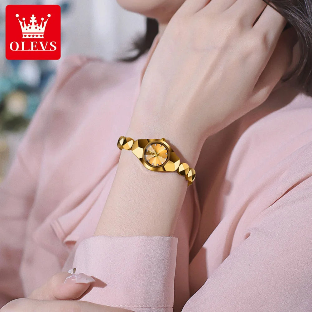 OLEVS 7007 Women's Luxury Quartz Watch - Classic Waterproof Design, Tungsten Steel Strap, Sport & Business Fashion Reloj