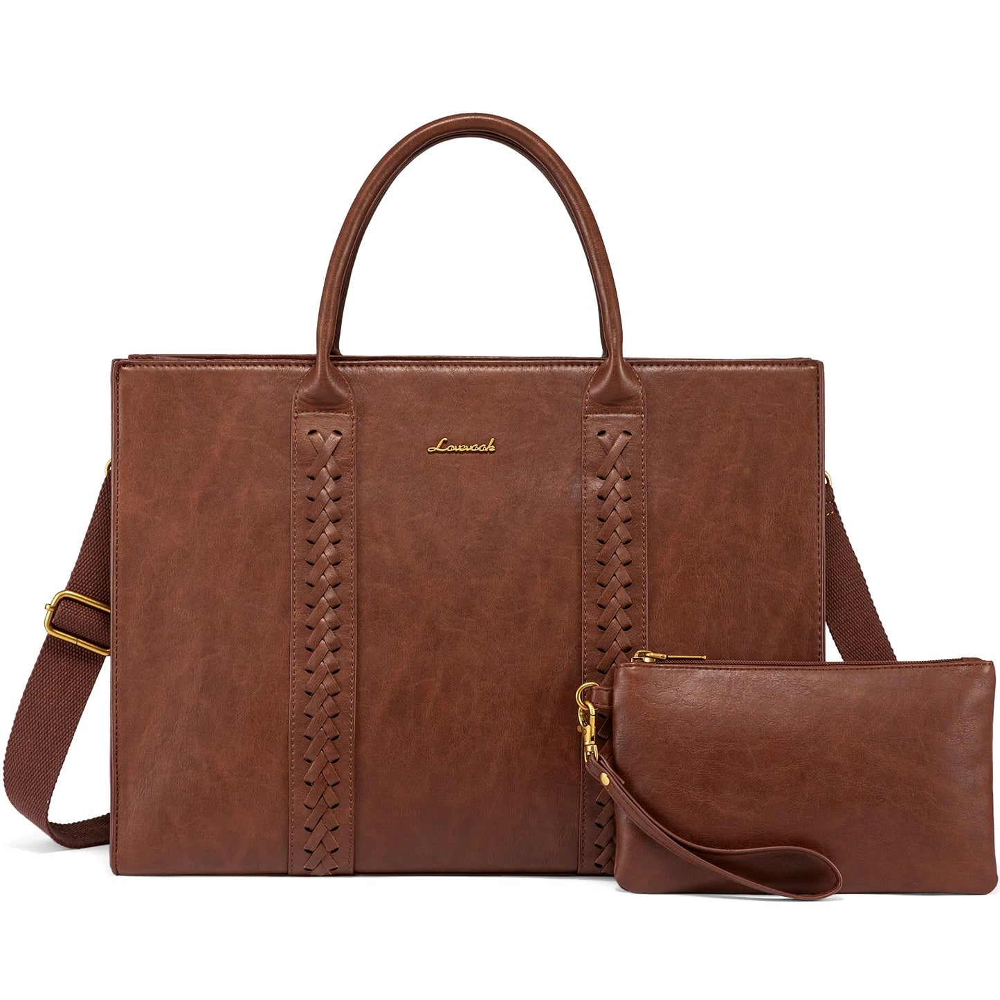 LOVEVOOK 2-Piece Women's Handbag Set - 15.6-Inch Elegant Tote & Shoulder Bags for Work and Fashion Amelia