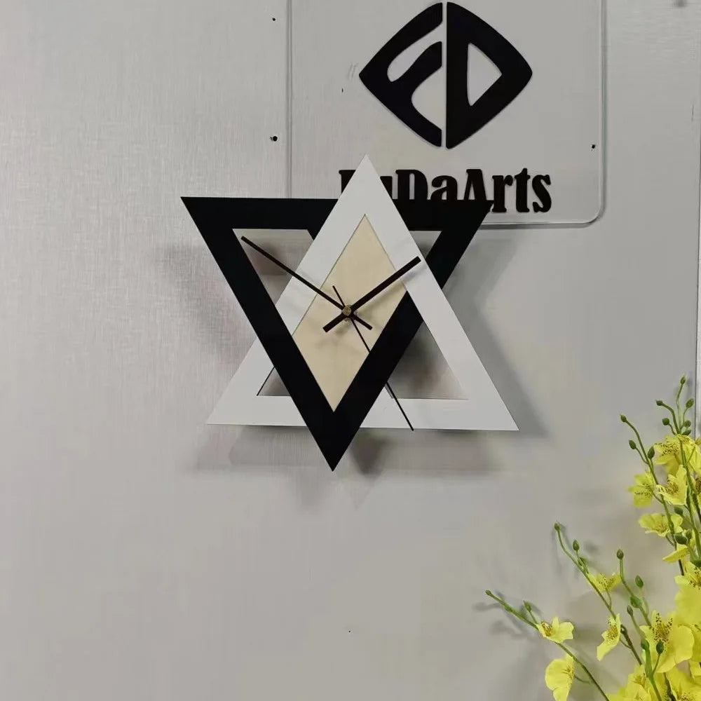 Acrylic Star Art Wall Clock – Customizable Modern Home Decor