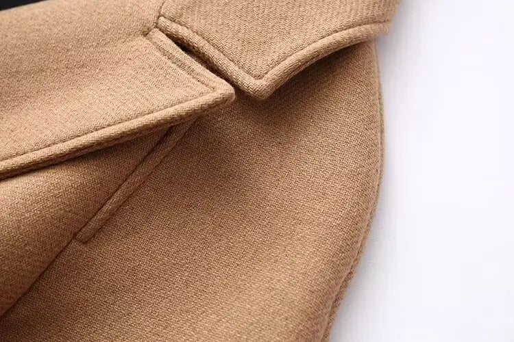 Elegant Long Sleeve Fall Overcoat – Women's Belted Vintage Coat Audrey