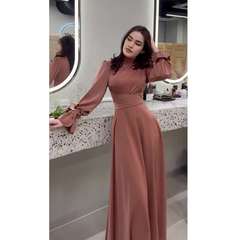 Women's Flare Sleeve Abaya with Belt Amina