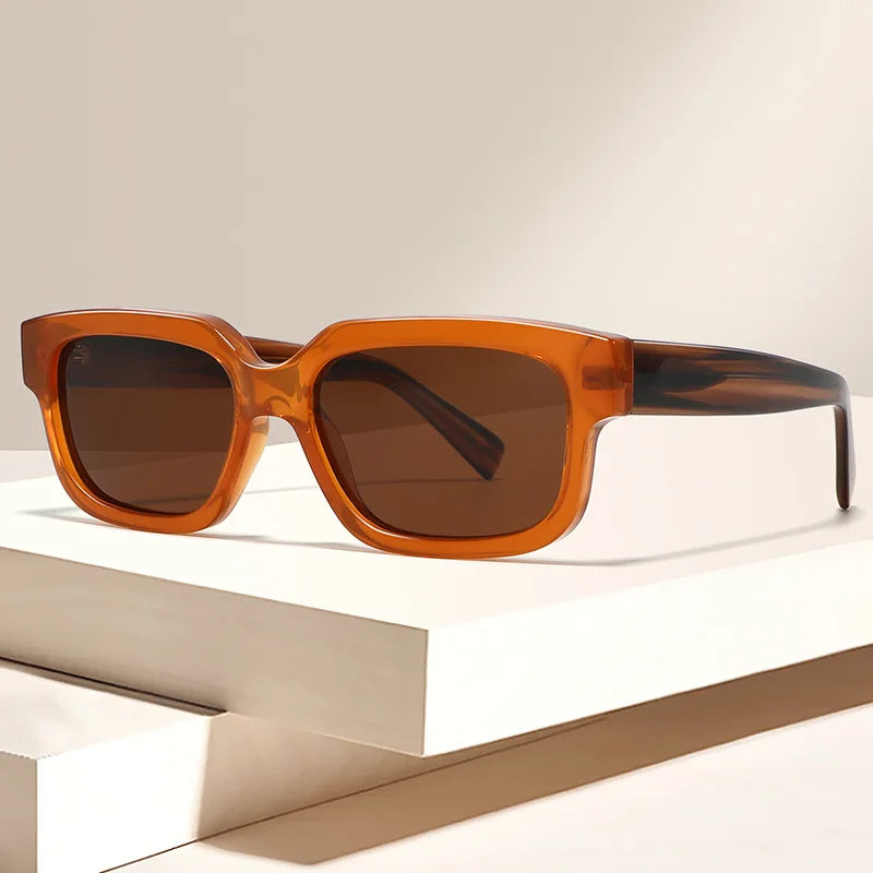 Classic Square Polarized Sunglasses for Women – TR Frame Fashion Acetate Sunscreen Shades Shallah