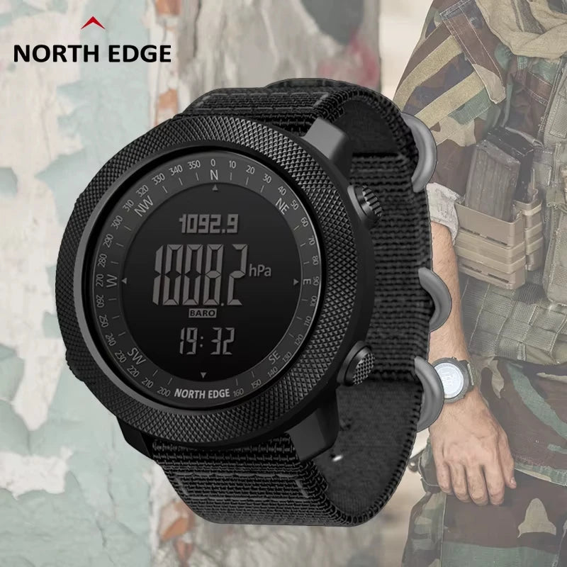 North Edge Apache Smartwatch for Men – Altimeter, Barometer, Compass, Waterproof Hiking Watch