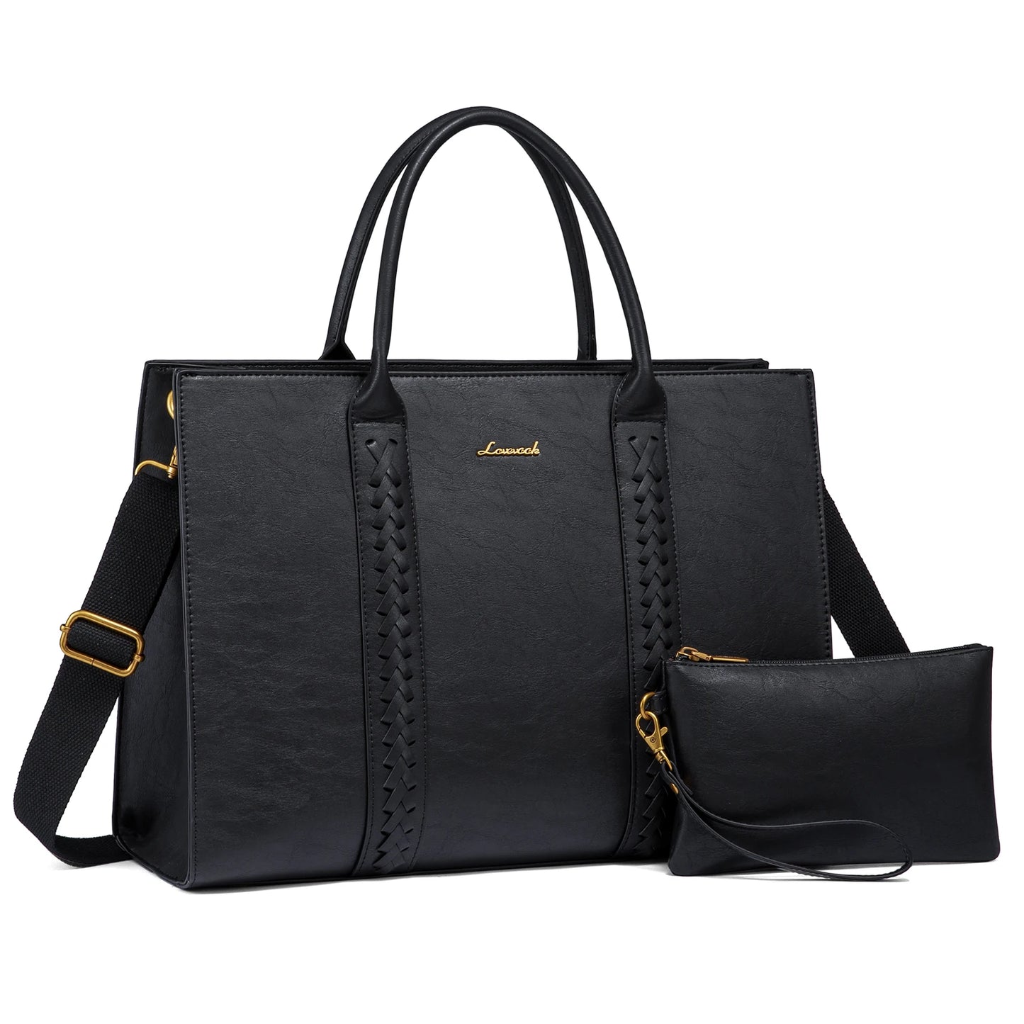 LOVEVOOK 2-Piece Women's Handbag Set - 15.6-Inch Elegant Tote & Shoulder Bags for Work and Fashion Amelia