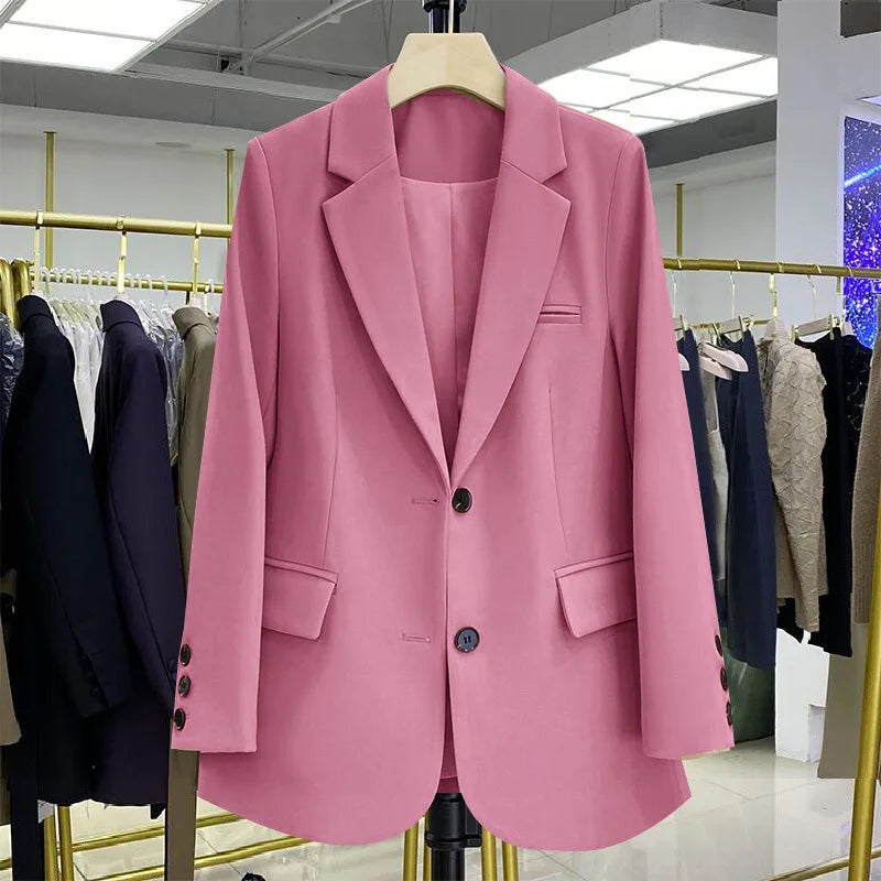 Stylish Women's Designer Long-Sleeve Loose Blazer – Casual Fashion Coats & Suits Ellen