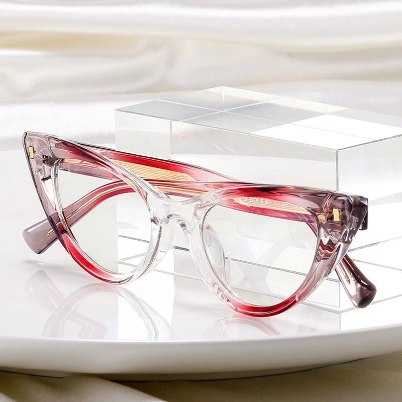 Women's Photochromic Blue Light Blocking Eyeglasses - TR90 Cat Eye Fashion Frames