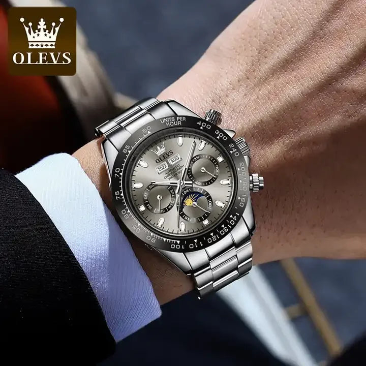 Olevs 6654 Business Sport Fashion Men Daily Life Waterproof Mechanical Watches Reloj Automatic Luxury Tourbillon Watch