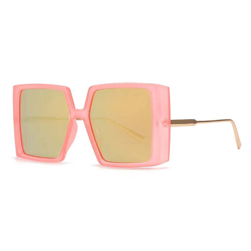 Women’s Oversized Square Sunglasses - Vintage Luxury Designer Shades with Big Flat Frames Gigi