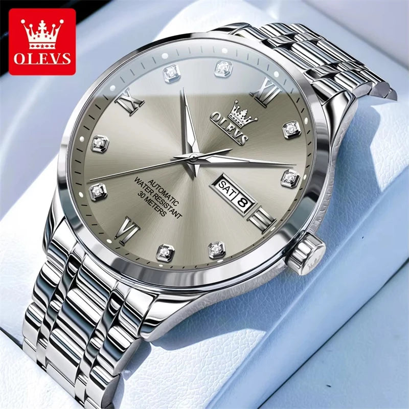 OLEVS 9946 Men's Automatic Watch – Luxury Mechanical Wristwatch with Date Display, Top Brand Business Design