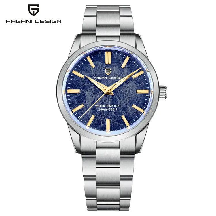 Pagani Design 1734 Men's Quartz Watch – Stainless Steel Band, Luminous Dial, Japanese Movement