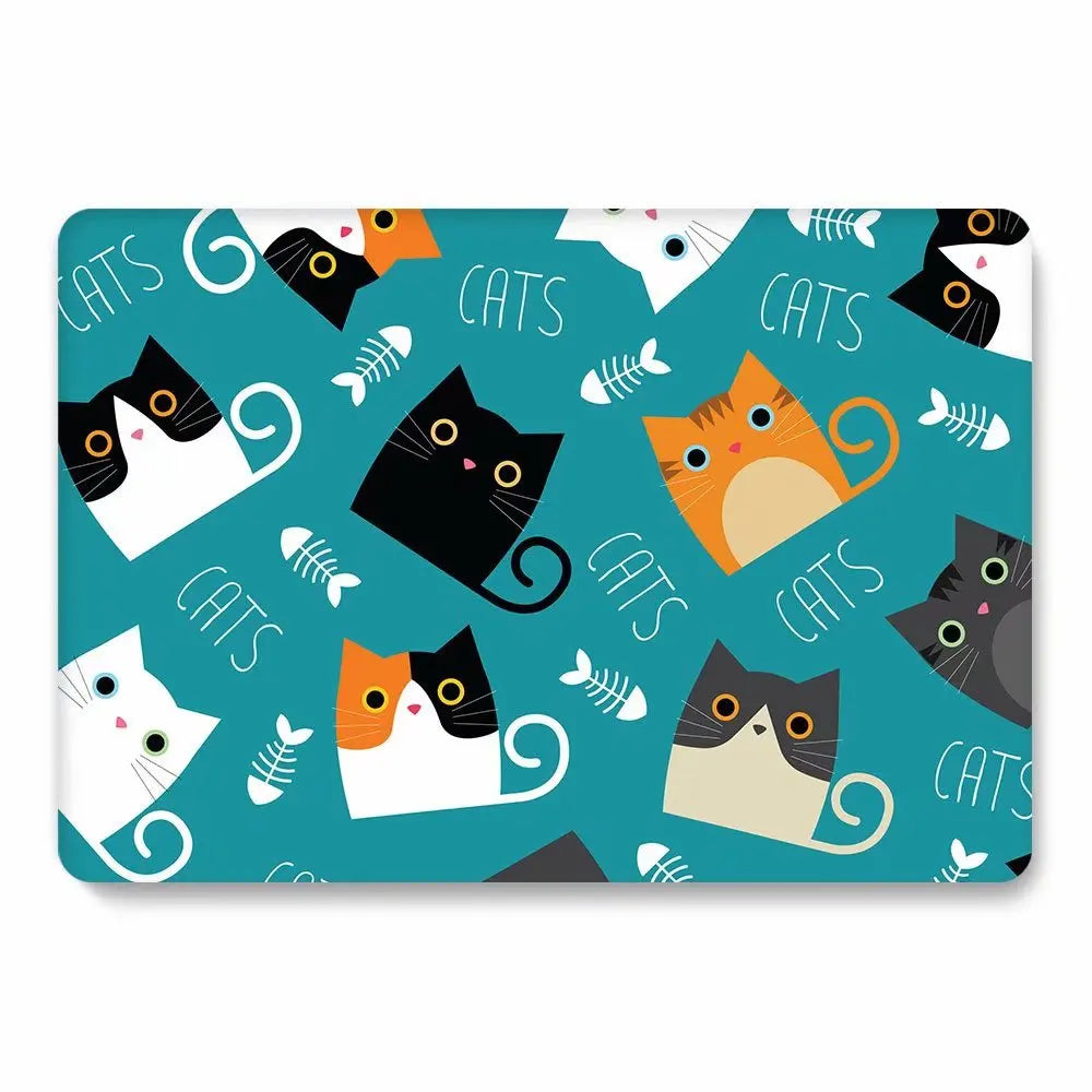 MacBook Pro Case – Stylish Hard Shell Laptop Cover with Cats Animal Design for MacBook 12-Inch