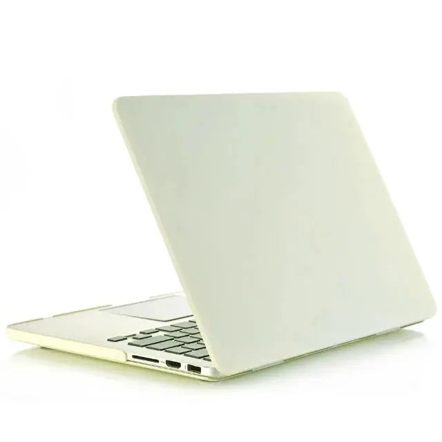Hard Plastic Matte Cream Laptop Case for MacBook 14 Pro (A2442) & 16 Pro (A2485) – 2021 Models