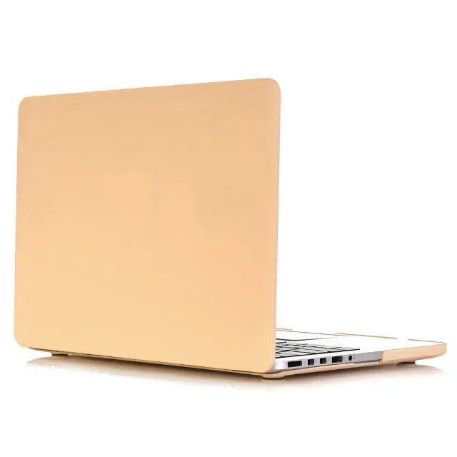 Hard Plastic Matte Cream Laptop Case for MacBook 14 Pro (A2442) & 16 Pro (A2485) – 2021 Models