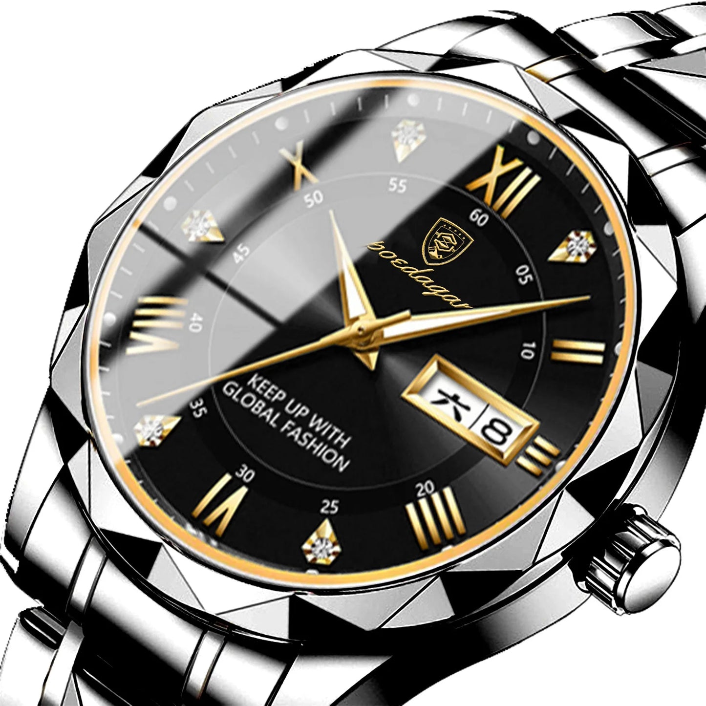 POEDAGAR 615 Waterproof Men's Watch – Luxury Quartz Wristwatch with Date & Week Display
