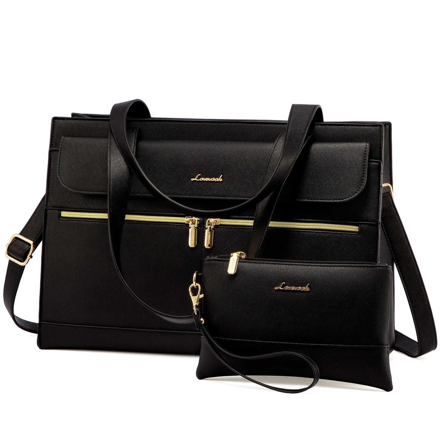LOVEVOOK 2-Piece Laptop Tote & Shoulder Bag Set | 15.6-inch Women’s Briefcase