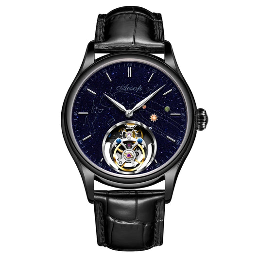 AESOP 7049 Luxury Men's Mechanical Watch – Real Flying Tourbillon, Manual Winding, Skeleton Design, Premium Wristwatch