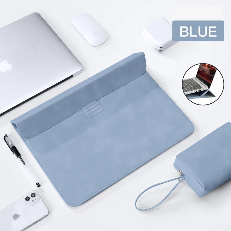 Laptop Sleeve Bag – Waterproof Case for MacBook M1 Air/Pro, Huawei, ASUS, Dell 13-Inch Notebook with Stand
