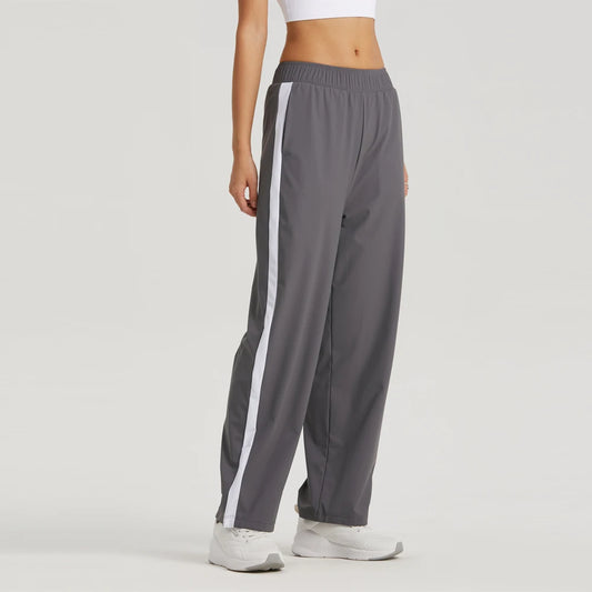 Women’s Casual Drawstring Jogger Pants – Loose Breathable Sports & Jogging Pants, Classic Basic Style Iris