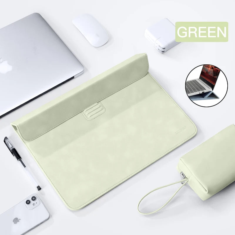 Laptop Sleeve Bag – Waterproof Case for MacBook M1 Air/Pro, Huawei, ASUS, Dell 13-Inch Notebook with Stand
