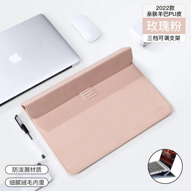 Laptop Sleeve Bag – Waterproof Case for MacBook M1 Air/Pro, Huawei, ASUS, Dell 13-Inch Notebook with Stand