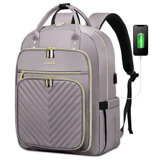 Women's 15.6-Inch Laptop Backpack - Stylish Work, Travel, and School Bag | Large Casual Sports & Business Backpack Selin