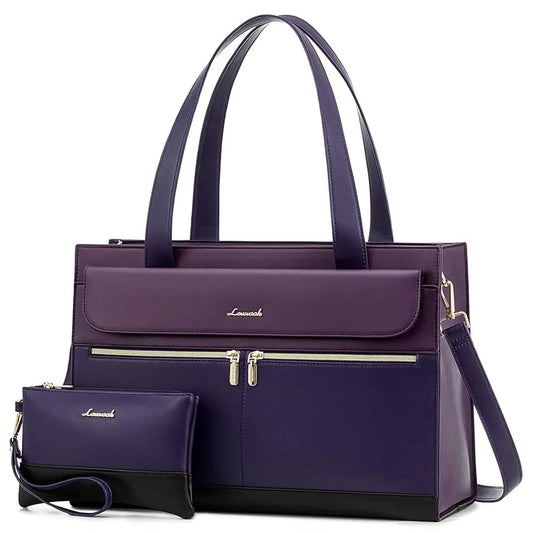 LOVEVOOK 2-Piece Laptop Tote & Shoulder Bag Set | 15.6-inch Women’s Briefcase