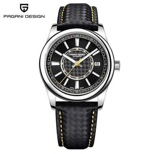 PAGANI DESIGN 1778 Men's Automatic Mechanical Watch – NH35A Movement, Sapphire Crystal, 100M Waterproof, Braided & Leather Strap