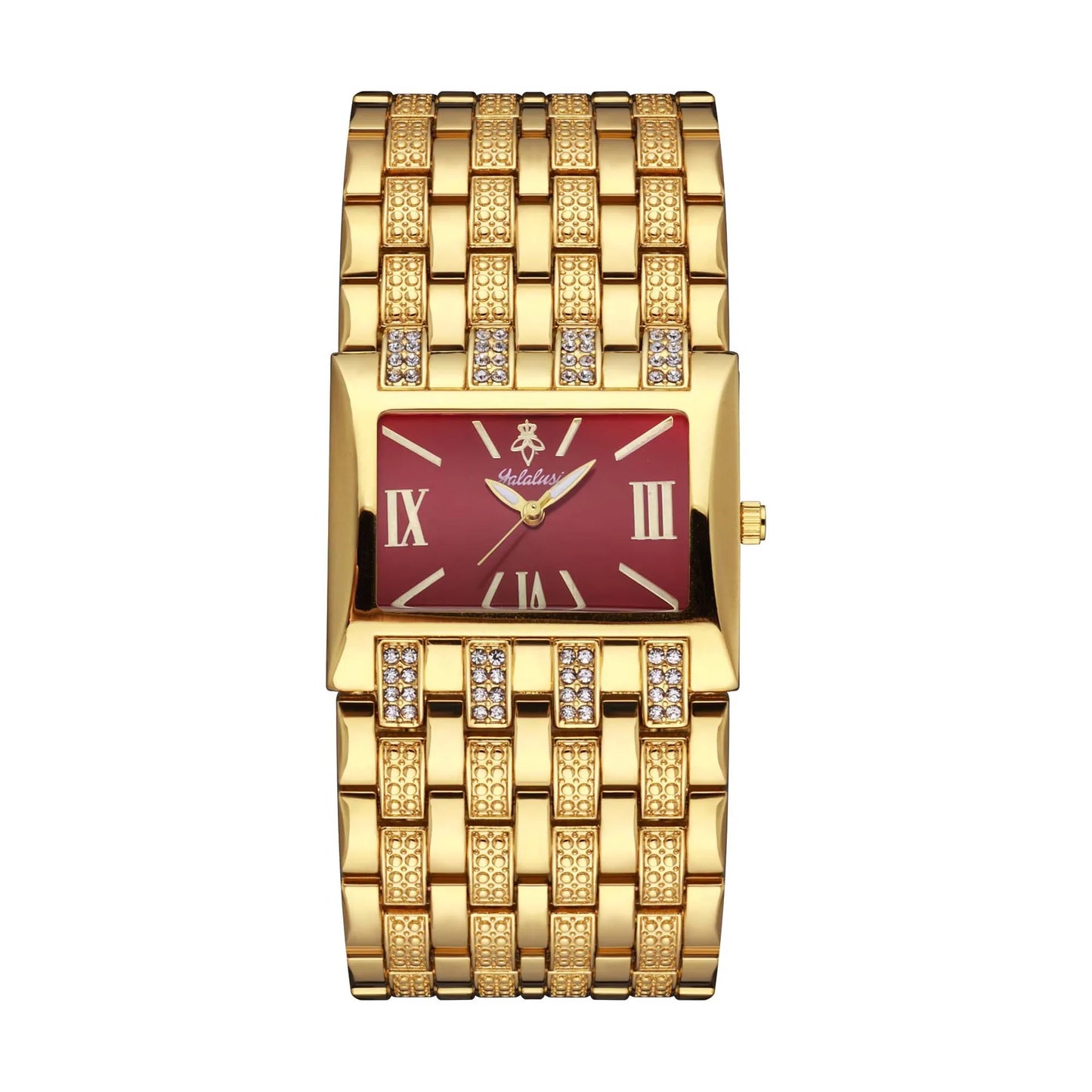 Orimart Luxury Women’s 38mm Square Quartz Watch – Diamond Inlay Dial, Alloy Case & Chain Strap, 10M Water Resistant Maud