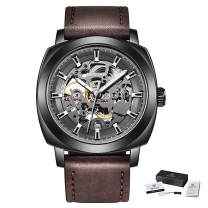 BENYAR 5121 Luxury Men’s Automatic Mechanical Watch – Skeleton Dial Relogio Masculino