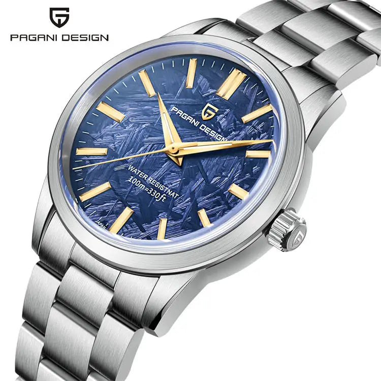 Pagani Design 1734 Men's Quartz Watch – Stainless Steel Band, Luminous Dial, Japanese Movement