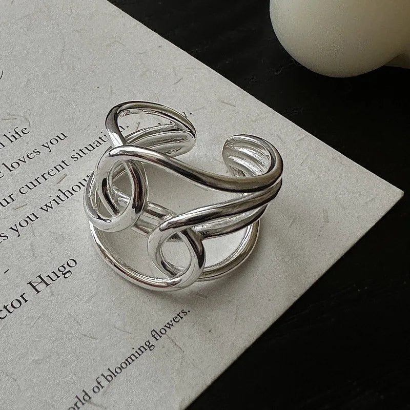 925 Sterling Silver Vintage Cross Ring – Chunky Statement Jewelry for Women Merve